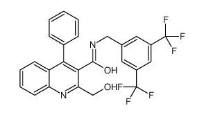 3-Quinolinecarboxamide, N-[[3,5-bis(trifluoromethyl)phenyl]methyl]-2-(hydroxymethyl)-4-phenyl- 结构式