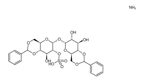 4,6:4',6'-二-O-亚苄基-α,α-海藻糖-2-硫酸酯铵盐 结构式