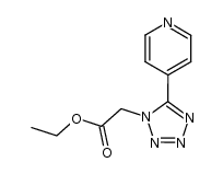 5-(4-吡啶基)-1H-四氮唑-1-乙酸乙酯 结构式