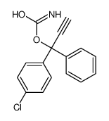 1-(对氯苯基)-1-苯基-2-丙炔-1-基氨基甲酸酯 结构式