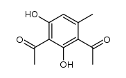 1,1′-(2,4-Dihydroxy-6-methyl-1,3-phenylene)bis-ethanone 结构式