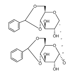α-D-Glucopyranoside, 4,6-O-(phenylmethylene)-α-D-glucopyranosyl 4,6-O-(phenylmethylene)- 结构式