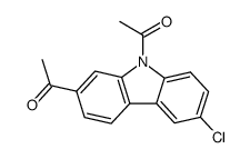2,9-二乙酰基-6-氯-9H-咔唑 结构式
