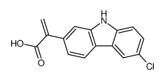 9H-Carbazole-2-acetic acid, 6-chloro-α-methylene- 结构式