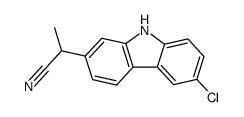 9H-Carbazole-2-acetonitrile, 6-chloro-α-methyl- 结构式