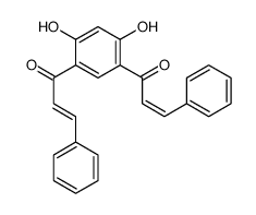 2-Propen-1-one, 1,1'-(4,6-dihydroxy-1,3-phenylene)bis[3-phenyl- 结构式