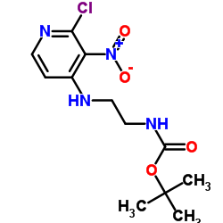 2-(2-氯-3-硝基吡啶-4-氨基)乙基氨基甲酸叔丁酯 结构式