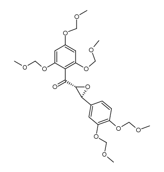 Methanone, [3-[3,4-bis(methoxymethoxy)phenyl]-2-oxiranyl][2,4,6-tris(methoxymethoxy)phenyl]- 结构式
