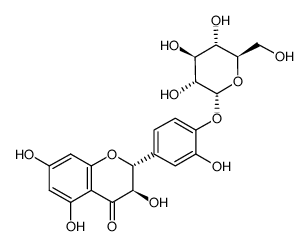 4H-1-Benzopyran-4-one, 2-[4-(α-D-glucopyranosyloxy)-3-hydroxyphenyl]-2,3-dihydro-3,5,7-trihydroxy-, (2R,3R)- 结构式