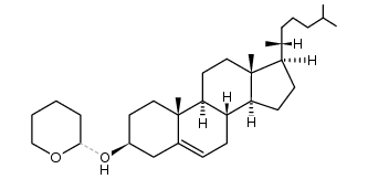 3β-[(Tetrahydro-2H-pyran)-2-yloxy]cholest-5-ene 结构式