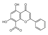5,7-二羟基-8-硝基-2-苯基-4H-色烯-4-酮 结构式