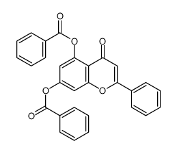 5,7-二苯甲酰氧基-2-苯基-4H-1-苯并吡喃-4-酮 结构式