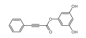 2-Propynoic acid, 3-phenyl-, 3,5-dihydroxyphenyl ester 结构式