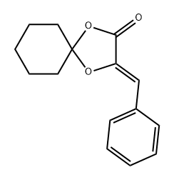 3-苯亚甲基-1,4-二氧杂螺[4.5]癸烷-2-酮 (Z)- 结构式