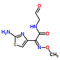 (Z)-2-氨基-alpha-(甲氧基亚胺基)-N-(2-氧代乙基)-4-噻唑乙酰胺 结构式
