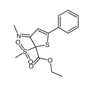 2-Thiophenecarboxylic acid, 2,3-dihydro-3-(methylimino)-2-(methylsulfonyl)-5-phenyl-, ethyl ester 结构式