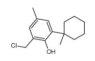 2-(氯甲基)-4-甲基-6-(1-甲基环己基)苯酚 结构式