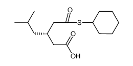 Hexanoic acid, 3-[2-(cyclohexylthio)-2-oxoethyl]-5-methyl-, (3S)- 结构式