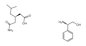 Hexanoic acid, 3-(2-amino-2-oxoethyl)-5-methyl-, (3R)-, compd. with (βR)-β-aminobenzeneethanol (1:1) 结构式