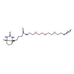 N-[2-[2-[2-(2-叠氮乙氧基)乙氧基]乙氧基]乙基]生物素胺 结构式