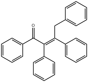 (E)-1,2,3,4-四苯基-2-丁烯-1-酮 结构式