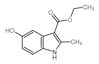 5-羟基-2-甲基吲哚-3-羧酸乙酯 结构式