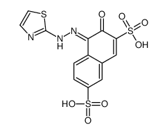 3-羟基-4-[(噻唑-2-基)偶氮]-2,7-萘二磺酸 结构式