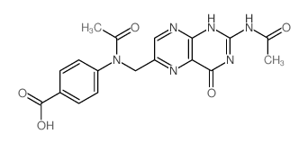 4-[Acetyl[[2-(acetylaMino)-1,4-dihydro-4-oxo-6-pteridinyl]Methyl]aMino]benzoic Acid 结构式