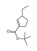 1-Cyclopentene-1-carboxylic acid, 3-ethyl-, 1,1-dimethylethyl ester 结构式