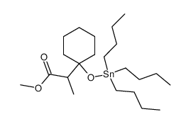 α-甲基-1-[(三丁基锡基)氧基]环己烷乙酸甲酯 结构式