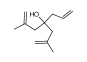 2,6-二甲基-4-(2-丙烯-1-基)-1,6-庚二烯-4-醇 结构式