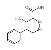 2-[2-(2-苯乙基)肼基]丁酸 结构式