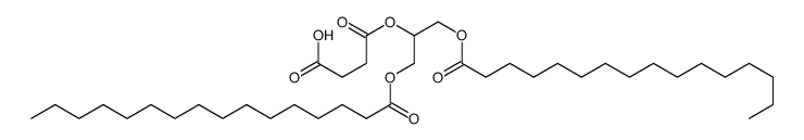 Butanedioic acid, mono(2-((1-oxohexadecyl)oxy)-1-(((1-oxohexadecyl)oxy )methyl)ethyl) ester 结构式