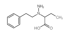Butanoic acid, 2-[1-(2-phenylethyl)hydrazinyl]- 结构式