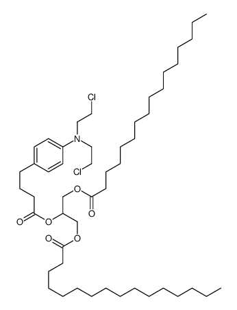 1,3-dipalmitoyl-2-(4-(bis(2-chloroethyl)amino)benzenebutanoyl)glycerol 结构式