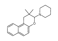 Piperidine, 1-(2,3-dihydro-2,2-dimethyl-1H-naphtho[2,1-b]pyran-3-yl)- 结构式
