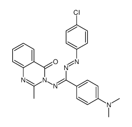 4(3H)-Quinazolinone, 3-[[[2-(4-chlorophenyl)diazenyl][4-(dimethylamino)phenyl]methylene]amino]-2-methyl- 结构式