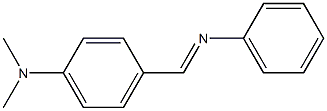 N,N-二甲基-4-[(E)-苯亚氨基甲基]苯胺 结构式