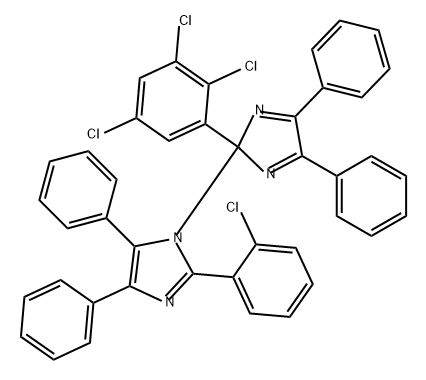 2-(2-氯苯基)-1-[4,5-二苯基-2-(2,3,5-三氯苯基)-2H-咪唑-2-基]-4,5-二苯基-1H-咪唑 结构式