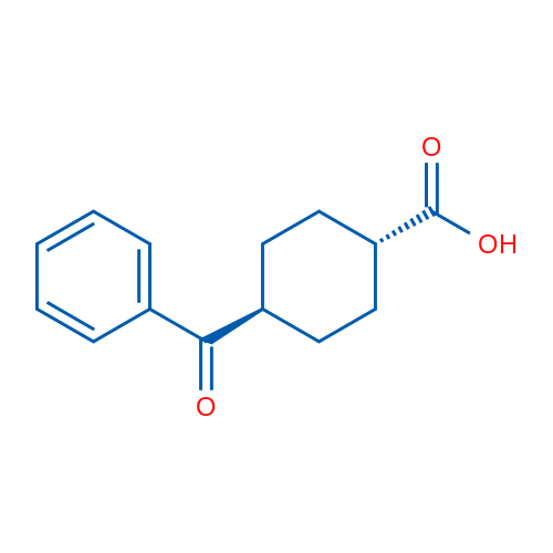 顺-4-苯甲酰基环己烷-1-羧酸 结构式