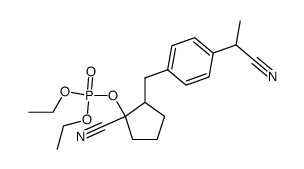 Phosphoric acid, 1-cyano-2-[[4-(1-cyanoethyl)phenyl]methyl]cyclopentyl diethyl ester 结构式