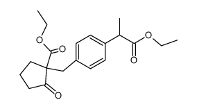 Benzeneacetic acid, 4-[[1-(ethoxycarbonyl)-2-oxocyclopentyl]methyl]-α-methyl-, ethyl ester 结构式