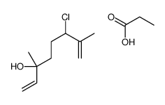 1,7-Octadien-3-ol, 6-chloro-3,7-dimethyl-, 3-propanoate 结构式