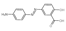 5-[(4-氨基苯基)偶氮]-2-羟基苯甲酸 结构式