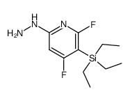 Pyridine, 2,4-difluoro-6-hydrazinyl-3-(triethylsilyl)- 结构式