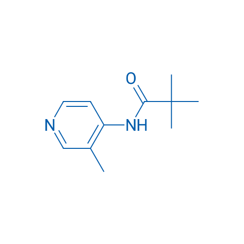 N-(3-甲基吡啶-4-基)新戊酰胺 结构式