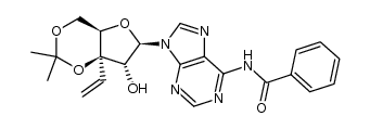 Benzamide, N-[9-[3-C-ethenyl-3,5-O-(1-methylethylidene)-β-D-xylofuranosyl]-9H-purin-6-yl]- 结构式