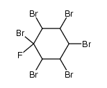 1-氟-1,2,3,4,5,6-六溴环己烷 结构式