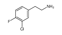 3-氯-4-氟苯乙胺 结构式