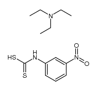Carbamodithioic acid, N-(3-nitrophenyl)-, compd. with N,N-diethylethanamine (1:1) 结构式